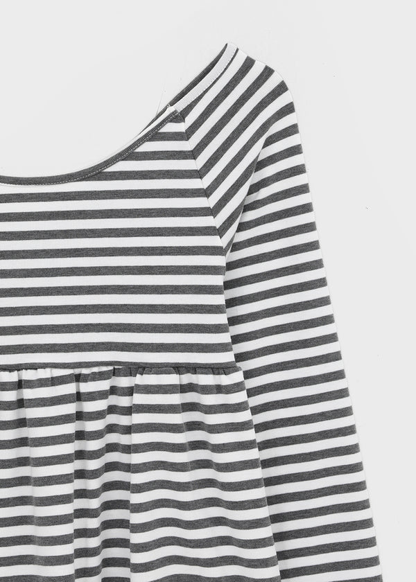 Rayville Striped Off-shoulder Long Sleeve Tee