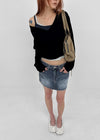 Lecan Low-waist Denim Miniskirt