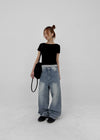 Etman Bijou Wide Denim Pants