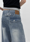 Etman Bijou Wide Denim Pants
