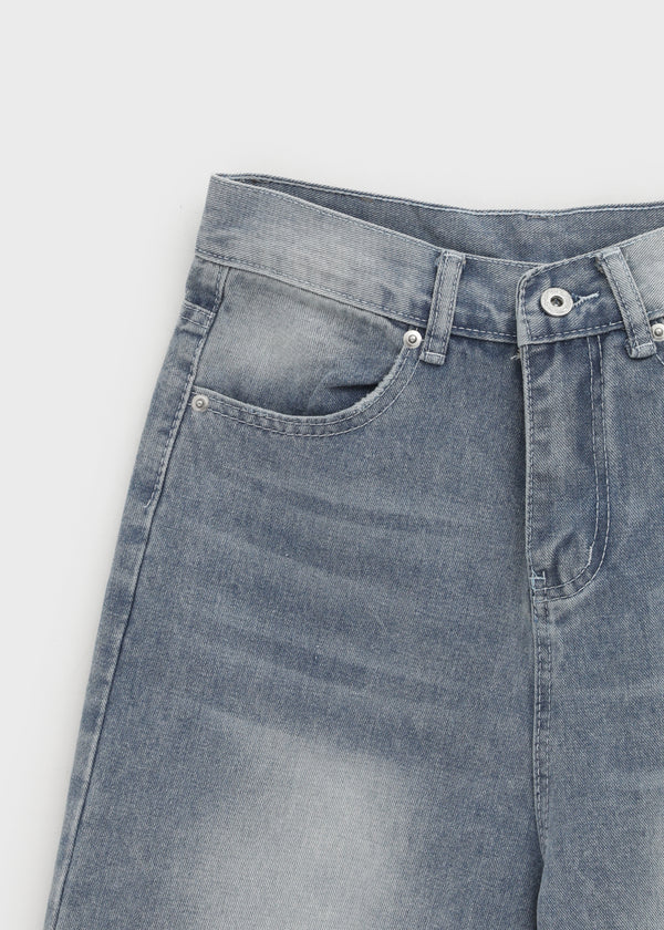 Etman Bijou Wide Denim Pants