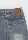 Etman Bijou Wide Denim Pants