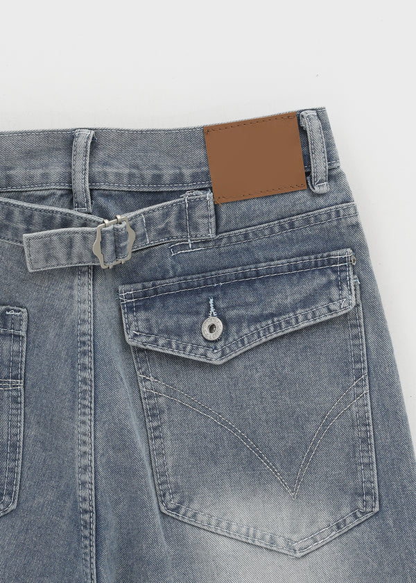 Etman Bijou Wide Denim Pants