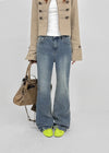 Too God Washed Elastic Stretch Bootcut Denim Pants