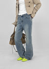 Too God Washed Elastic Stretch Bootcut Denim Pants