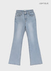 Too God Washed Elastic Stretch Bootcut Denim Pants