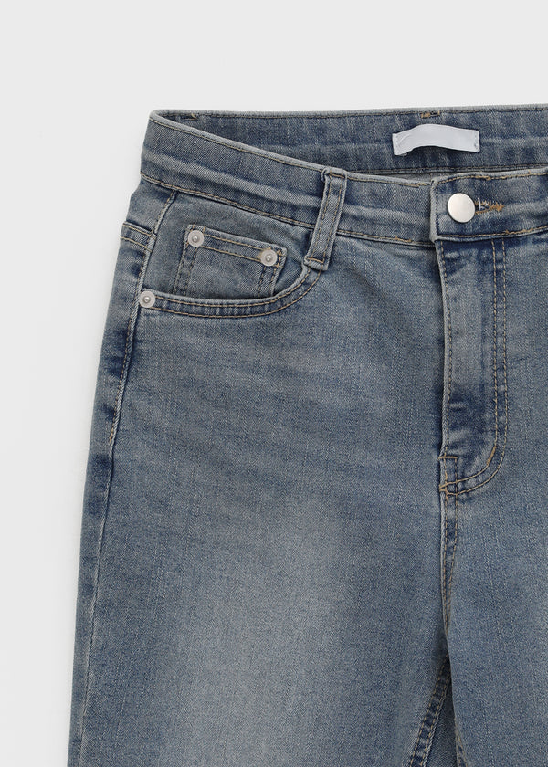 Too God Washed Elastic Stretch Bootcut Denim Pants