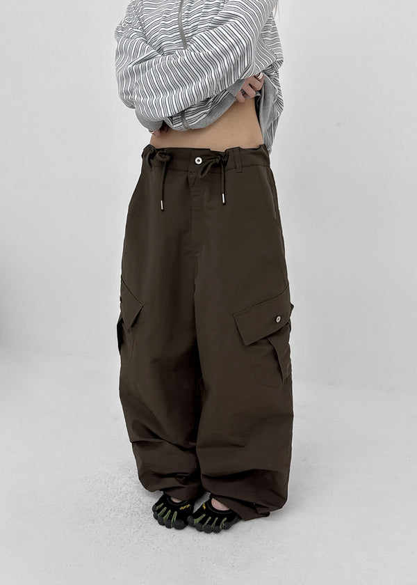 Kengthu Nylon Cargo String Pants