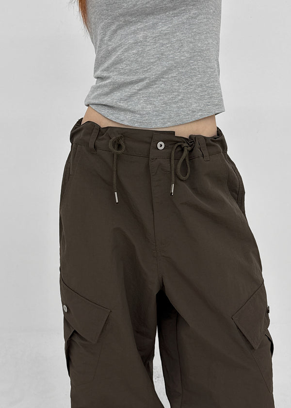Kengthu Nylon Cargo String Pants
