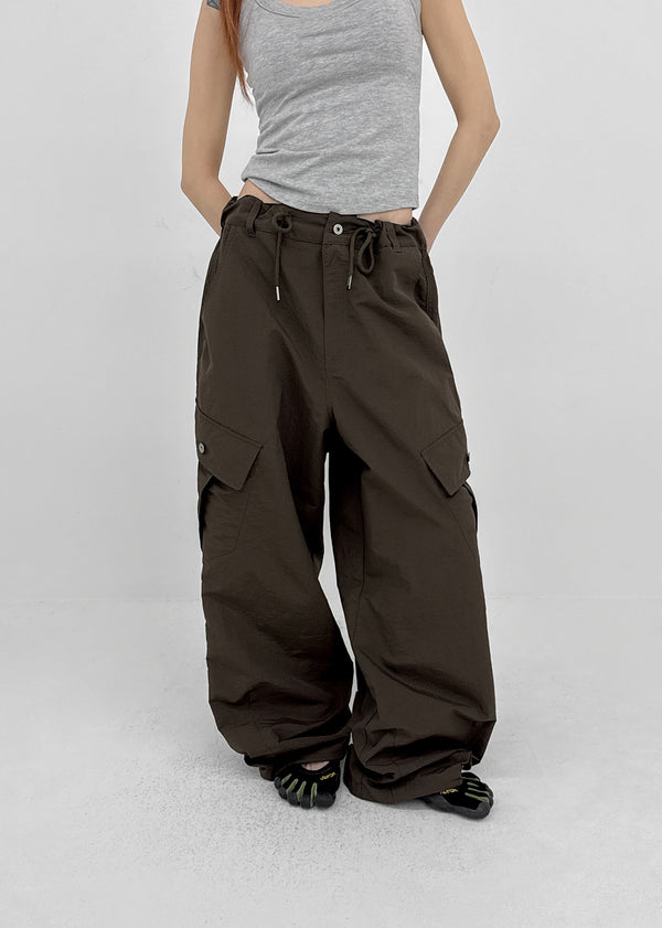Kengthu Nylon Cargo String Pants