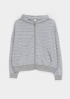 Welshic Striped Zip-up Hoodie