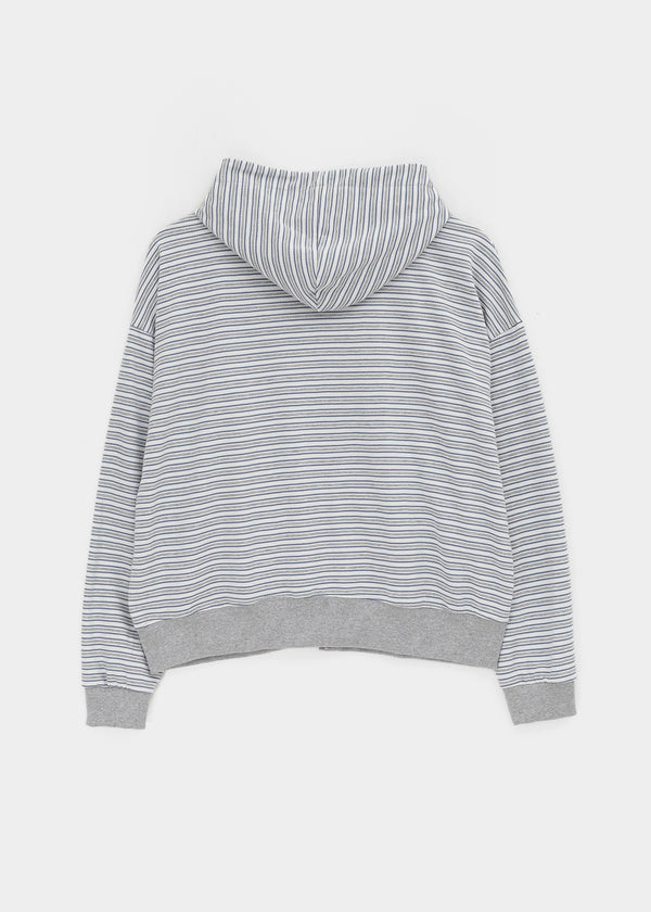 Welshic Striped Zip-up Hoodie
