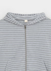 Welshic Striped Zip-up Hoodie