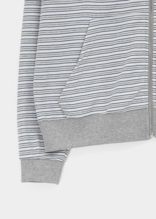 Welshic Striped Zip-up Hoodie