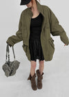 Tark Vintage Washed High-neck Field Jacket