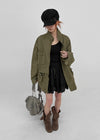 Tark Vintage Washed High-neck Field Jacket