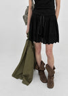 Safen Punched Cancan Mini Skirt Pants