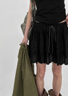 Safen Punched Cancan Mini Skirt Pants