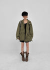 Tark Vintage Washed High-neck Field Jacket