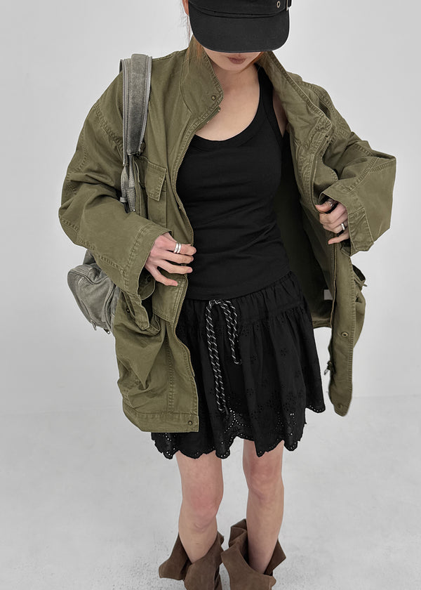 [MADE] Herif Square U-Neck Sleeveless Top (Built-in Cap)