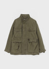 Tark Vintage Washed High-neck Field Jacket