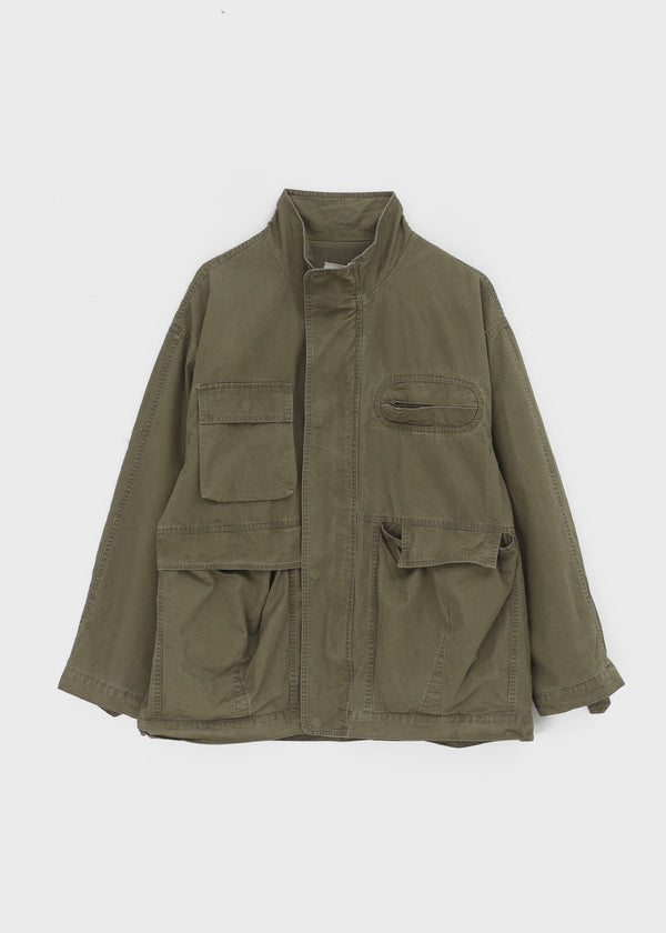Tark Vintage Washed High-neck Field Jacket