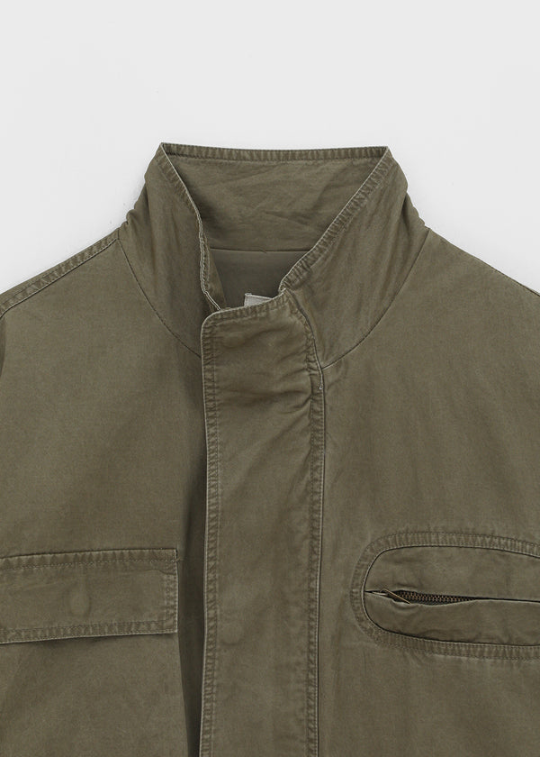 Tark Vintage Washed High-neck Field Jacket