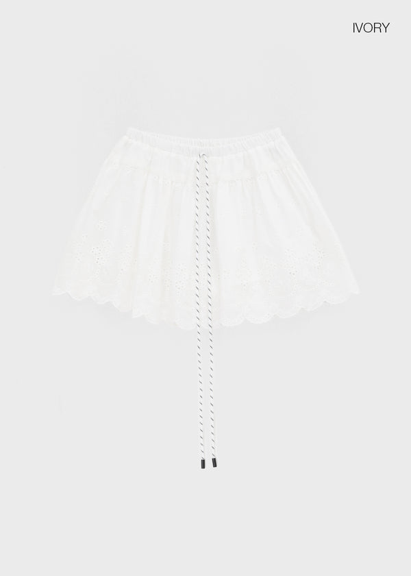 Safen Punched Cancan Mini Skirt Pants