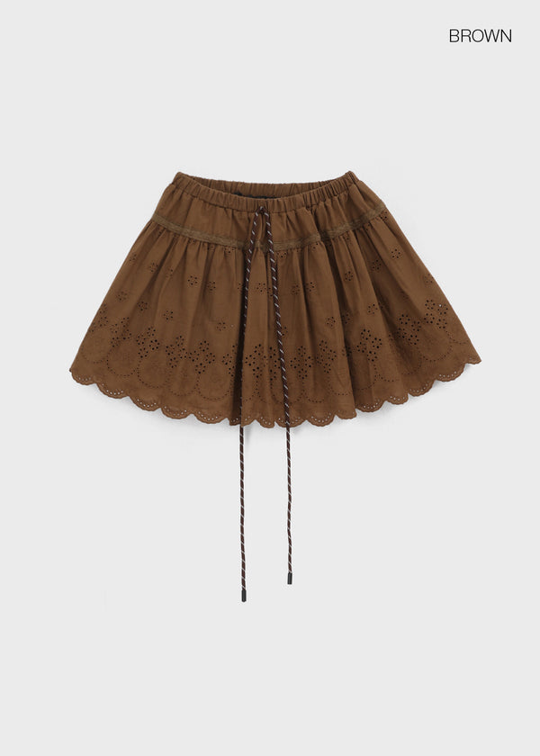 Safen Punched Cancan Mini Skirt Pants