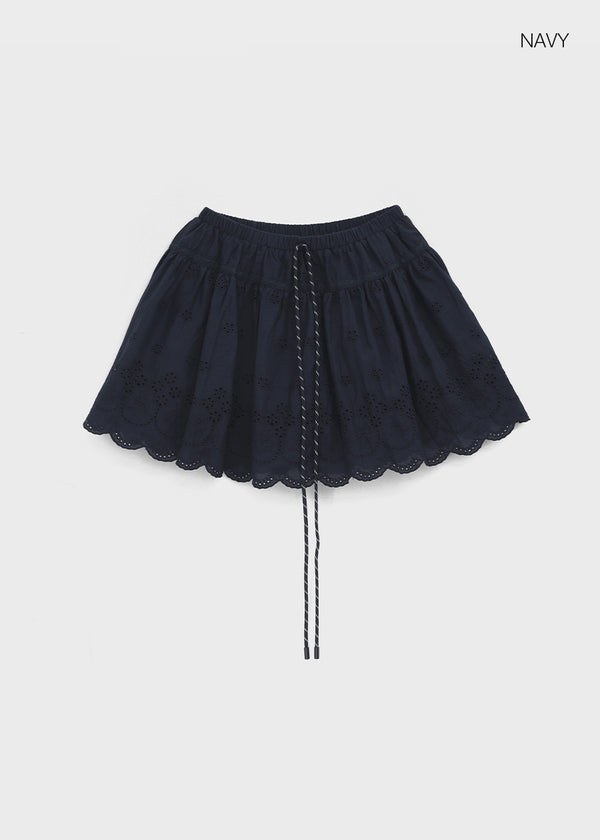 Safen Punched Cancan Mini Skirt Pants