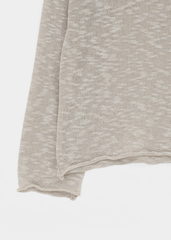 Canang Cutout Loose Fit Boat Neck Summer Long Sleeve Knit