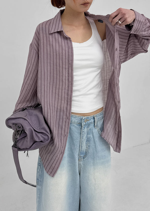 [MADE] Sinila Loose-Fit Stripe Shirt