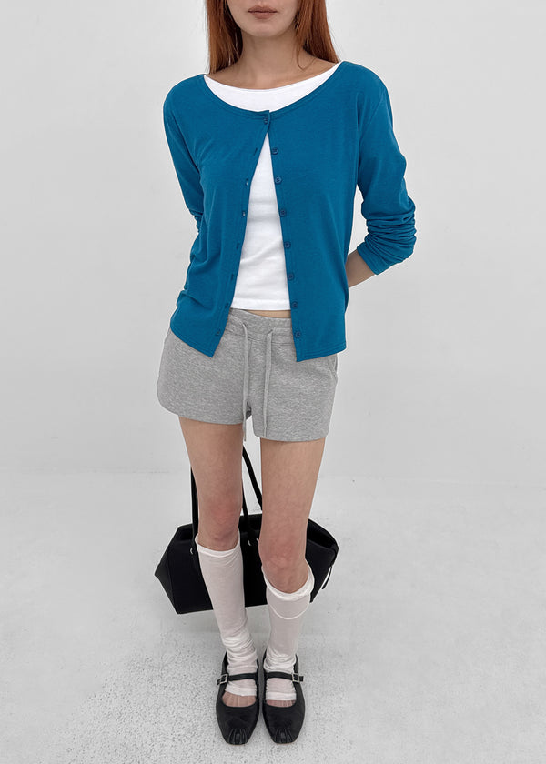 Stanette Button Round Cardigan