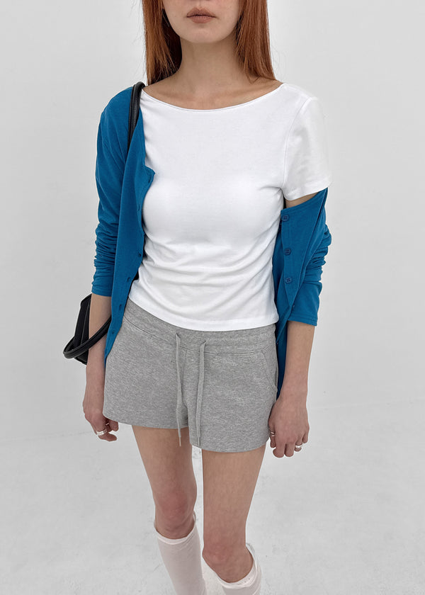 Stanette Button Round Cardigan