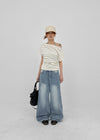 Etman Bijou Wide Denim Pants