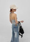 Etman Bijou Wide Denim Pants