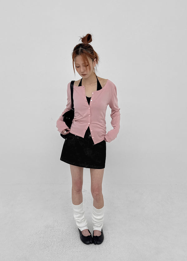 Stanette Button Round Cardigan