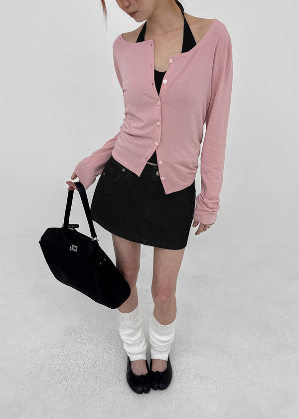 Stanette Button Round Cardigan