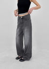 Polto Semi-wide Straight Denim Pants