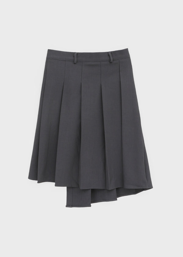 Formiro Unbalanced Pleated Wrap Midi Skirt