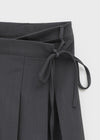 Formiro Unbalanced Pleated Wrap Midi Skirt