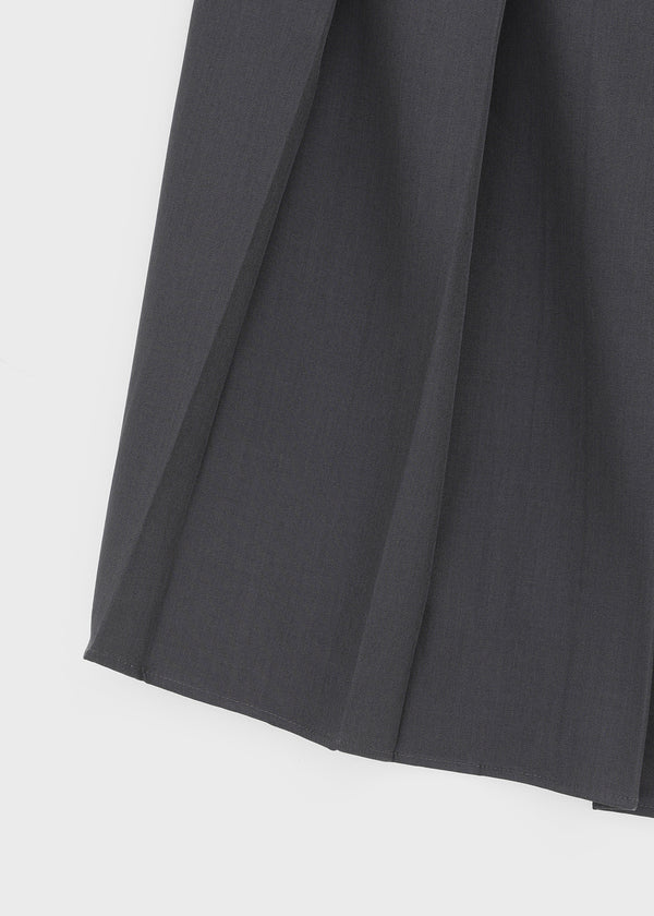 Formiro Unbalanced Pleated Wrap Midi Skirt
