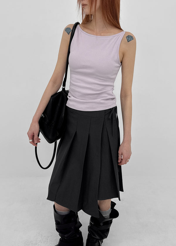 [MADE] Yeti Boat Neck Sleeveless Top (Built-in Cap)