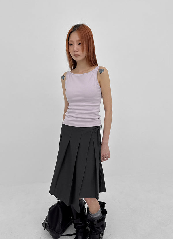 [MADE] Yeti Boat Neck Sleeveless Top (Built-in Cap)