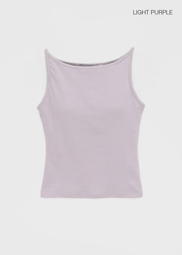 [MADE] Yeti Boat Neck Sleeveless Top (Built-in Cap)