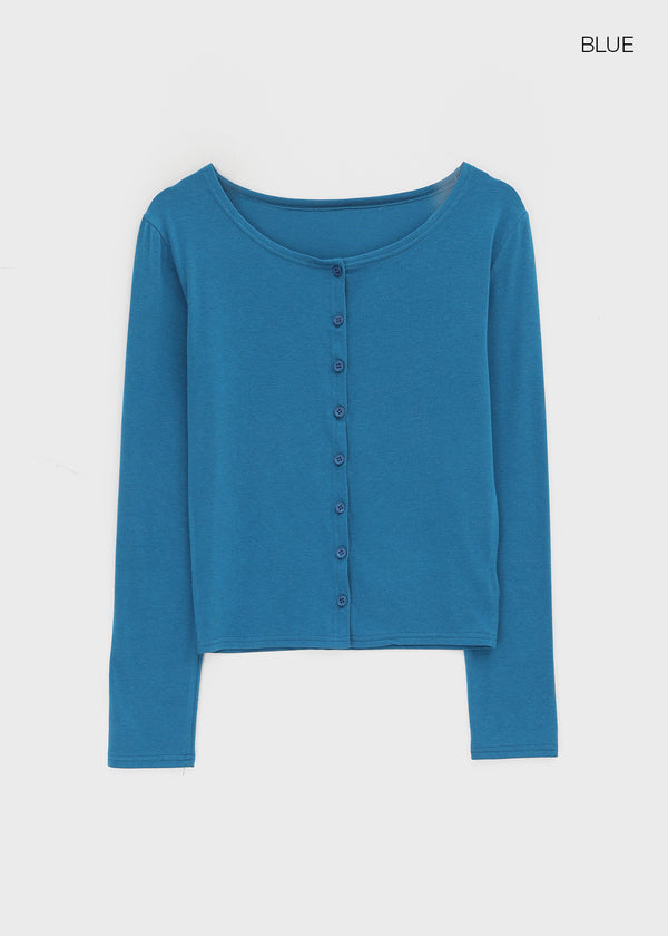 Stanette Button Round Cardigan