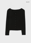 Stanette Button Round Cardigan