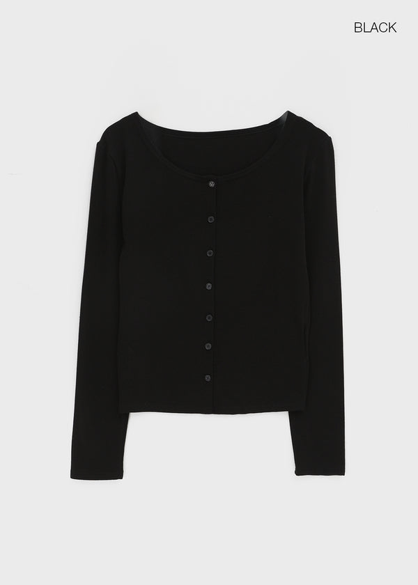 Stanette Button Round Cardigan