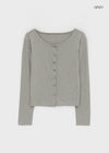 Stanette Button Round Cardigan
