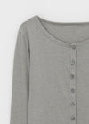 Stanette Button Round Cardigan